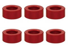 SGX-925R　M3アルミカラー　φ5.5x3x2.5t　6pcs　レッド