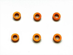 SGX-930OR　M3アルミカラー　φ5.5x3x3.0t　6pcs　オレンジ