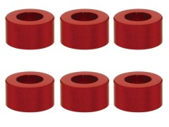 SGX-930R　M3アルミカラー　φ5.5x3x3.0t　6pcs　レッド