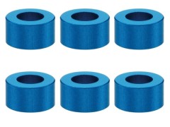 SGX-930TB　M3アルミカラー　φ5.5x3x3.0t　6pcs　ライトブルー