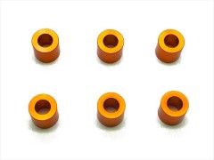 SGX-950OR　M3アルミカラー　φ5.5x3x5.0t　6pcs　オレンジ