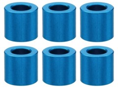 SGX-950TB　M3アルミカラー　φ5.5x3x5.0t　6pcs　ライトブルー