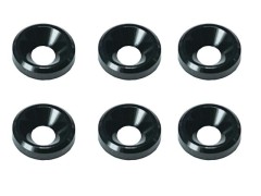 SGX-15BK　M3アルミ皿ワッシャー外径8mm　6pcs　ブラック
