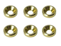 SGX-15G　M3アルミ皿ワッシャー外径8mm　6pcs　ゴールド