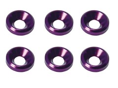 SGX-15P　M3アルミ皿ワッシャー外径8mm　6pcs　パープル