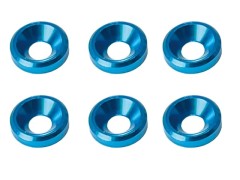 SGX-15TB　M3アルミ皿ワッシャー外径8mm　6pcs　ライトブルー