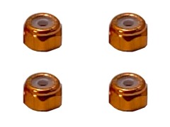 SGX-02OR　アルミナイロンナット　M2　オレンジ　4pcs