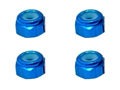 SGX-02TB　アルミナイロンナット　M2　ライトブルー　4pcs
