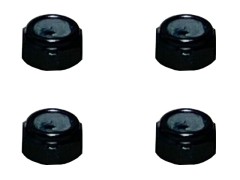 SGX-02UBK　アルミ薄型ナイロンナット　M2　ブラック　4pcs