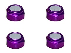 SGX-02UP　アルミ薄型ナイロンナット　M2　パープル　4pcs