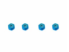 SGX-02UTB　アルミ薄型ナイロンナット　M2　ライトブルー　4pcs