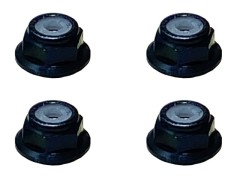 SGX-02FBK　アルミフランジナイロンナット　M2　ブラック　4pcs
