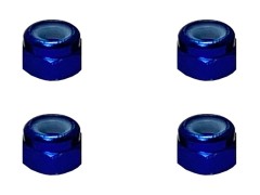SGX-03BY　アルミナイロンナット　M3　濃ブルー　4pcs