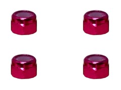 SGX-03PK　アルミナイロンナット　M3　ピンク　4pcs