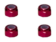 SGX-03R　アルミナイロンナット　M3　レッド　4pcs