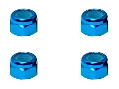 SGX-03TB　アルミナイロンナット　M3　ライトブルー　4pcs