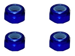 SGX-03UBY　アルミ薄型ナイロンナット　M3　濃ブルー　4pcs