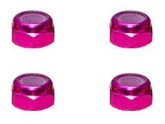 SGX-03UPK　アルミ薄型ナイロンナット　M3　ピンク　4pcs