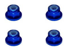 SGX-03FBY　アルミフランジナイロンナット　M3　濃ブルー　4pcs