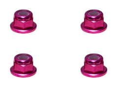 SGX-03FPK　アルミフランジナイロンナット　M3　ピンク　4pcs