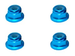 SGX-03FTB　アルミフランジナイロンナット　M3　ライトブルー　4pcs