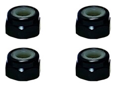 SGX-04BK　アルミナイロンナット　M4　ブラック　4pcs