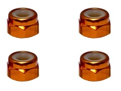 SGX-04OR　アルミナイロンナット　M4　オレンジ　4pcs