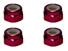 SGX-04R　アルミナイロンナット　M4　レッド　4pcs
