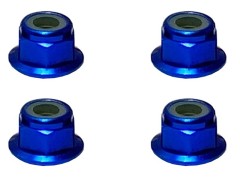 SGX-04FBY　アルミフランジナイロンナット　M4　濃ブルー　4pcs