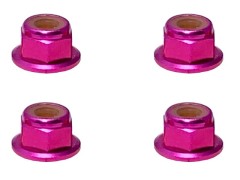 SGX-04FPK　アルミフランジナイロンナット　M4　ピンク　4pcs