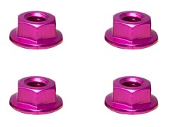 SGX-04SPK　アルミフランジセレートナット　M4　ピンク　4pcs