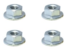 SGX-04SS　アルミフランジセレートナット　M4　シルバー　4pcs
