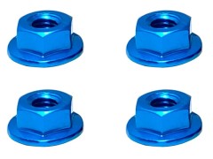 SGX-04STB　アルミフランジセレートナット　M4　ライトブルー　4pcs