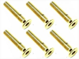 SSR-316G　ステンレスヘックス皿ビス 24Kゴールドメッキ　3×16　6本入