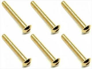 NSR-320G　ステンレスヘックスボタンビス 24Kゴールドメッキ　3×20　6本入