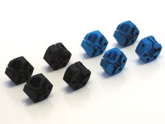 STD-212BK　アルミクランプ六角ホイールハブ タミヤTT-01,02用 6mm幅 ブラック