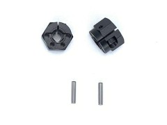 STD-212WBK　アルミクランプ六角ホイールハブ タミヤTT-01,02用 10mm幅 ブラック