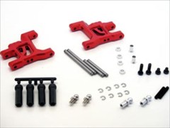 SWR-31RR　アルミリヤ用ワイドサスアーム タミヤ ワイルドウイリー2用 シャンパンレッド