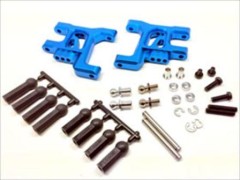 SWR-31FB　アルミフロント用ワイドサスアーム (タミヤ ワイルドウイリー2用)ブルー