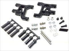 SWR-31FBK　アルミフロント用ワイドサスアーム (タミヤ ワイルドウイリー2用)ブラック