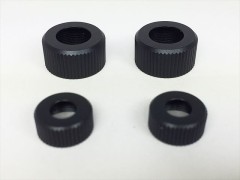 TGE-112CBK　ダンパーシリンダーキャップ (タミヤ汎用) ブラック 上下2個入