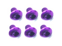 NAX-305P　70-75 ジュラルミン ヘックスボタンビス 3x5 (パープル/6本入)