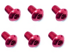 NAX-305R　70-75 ジュラルミン ヘックスボタンビス 3x5 (レッド/6本入)