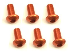 NAX-306OR　70-75 ジュラルミン ヘックスボタンビス 3x6 (オレンジ/6本入)