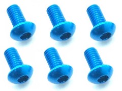NAX-306TB　70-75 ジュラルミン ヘックスボタンビス 3x6 (ライトブルー/6本入)
