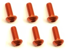 NAX-308OR　70-75 ジュラルミン ヘックスボタンビス 3x8 (オレンジ/6本入)