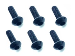 NAX-310BK　70-75 ジュラルミン ヘックスボタンビス 3x10 (ブラック/6本入)