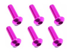 NAX-310PK　70-75 ジュラルミン ヘックスボタンビス 3x10 (ピンク/6本入)