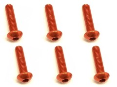 NAX-312OR　70-75 ジュラルミン ヘックスボタンビス 3x12 (オレンジ/6本入)
