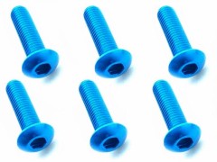 NAX-312TB　70-75 ジュラルミン ヘックスボタンビス 3x12 (ライトブルー/6本入)